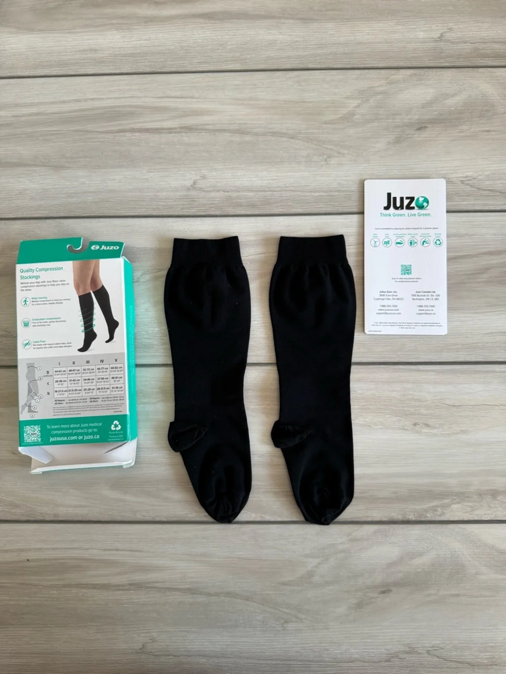 Juzo Basic Knee High Compression Socks 20-30 mmHg Black Size II NEW IN BOX